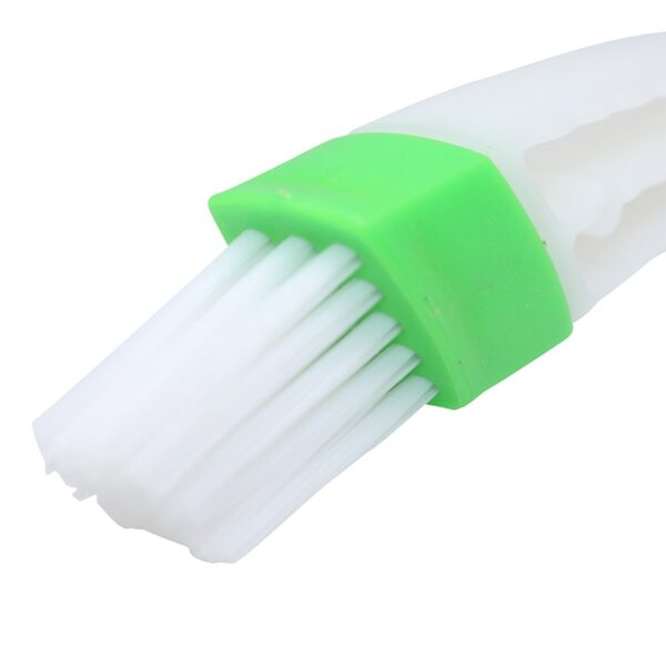 2In1 Green Car Air conditioner Outlet Dirt Duster Cleaner Brush Car Air Conditioning Vent Blinds Cleaning 2