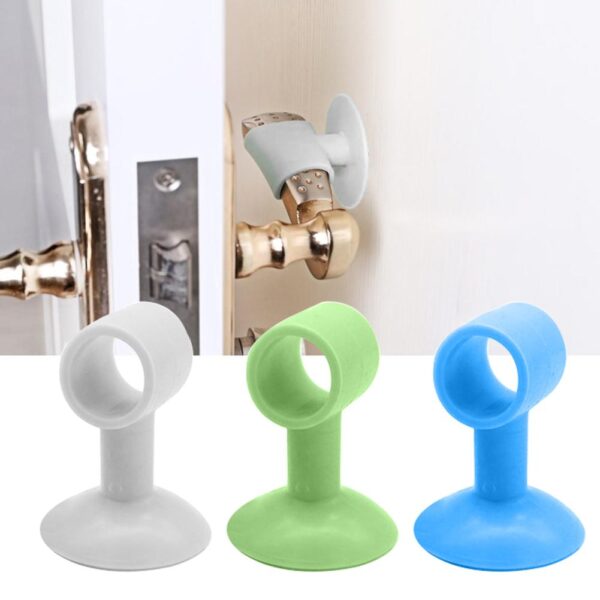 2PCS Doorknob Wall Mute Crash Pad Door Cabinet Door Handle Lock Silencer Anti collision Silicone Doorknob