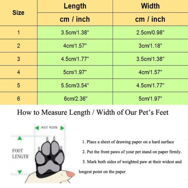 4 pieces set of new winter reflective warm pet shoes dog snow boots non slip waterproof 1