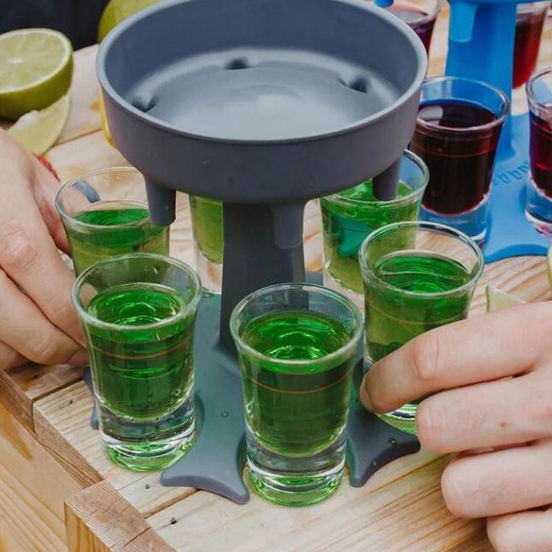 6 Shot Glass Dispenser Holder Drinking Games Shot Glasses Get Party Started 2020 