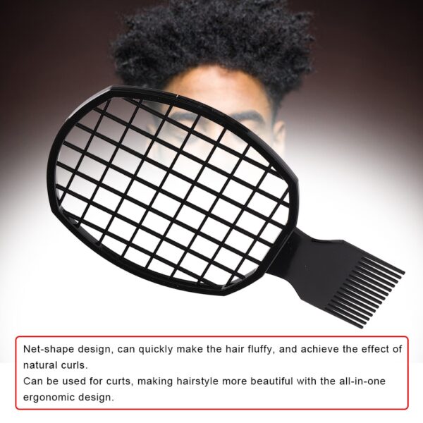 עיצוב שיער אפריקאי טוויסט גל מסרק שיער מתולתל מקצועי סלון מספרה רשת ספוג פח פח מברשת חמה 2