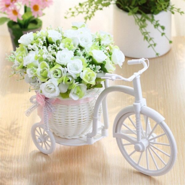 Umjetno cvijeće Ruže od svile plastični bicikl za radne površine dekorativni Ruža bonsai biljka Lažno cvijeće za vjenčanje ukrasno 2.jpg 640x640 2