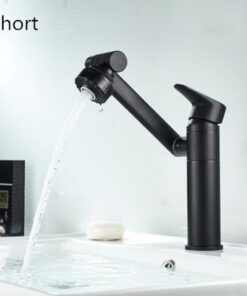 Basin Faucet Bathroom single lever hot and cold Brass Mixer Tap black Rotation muti use Basin 4.jpg 640x640 4