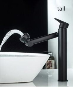 Basin Faucet Bathroom single lever hot and cold Brass Mixer Tap black Rotation muti use Basin 5.jpg 640x640 5