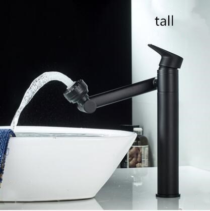 Basin Faucet Bathroom single lever hot and cold Brass Mixer Tap black Rotation muti use Basin 5.jpg 640x640 5