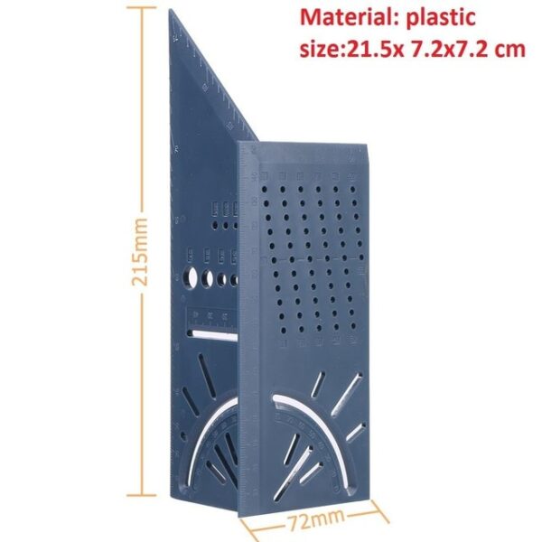 Juodas aliuminis, plastikinis raištelių uodegos žymėjimo šablonas vertikalaus kampo kalibravimo praktinis vadovas Žymeklis medienos apdirbimo įrankis 1.jpg 640x640 1