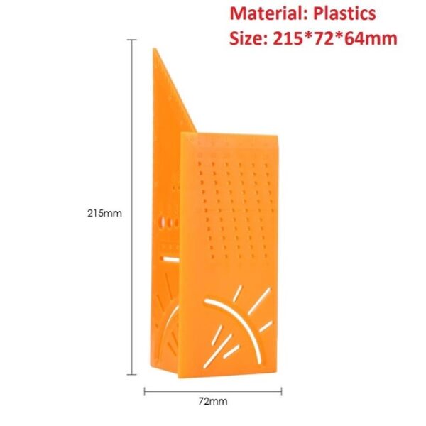 Tracciatore in plastica di alluminio nero Modello per marcatura a coda di rondine Calibrazione dell'angolo verticale Guida pratica Pennarello Strumento per la lavorazione del legno 2.jpg 640x640 2