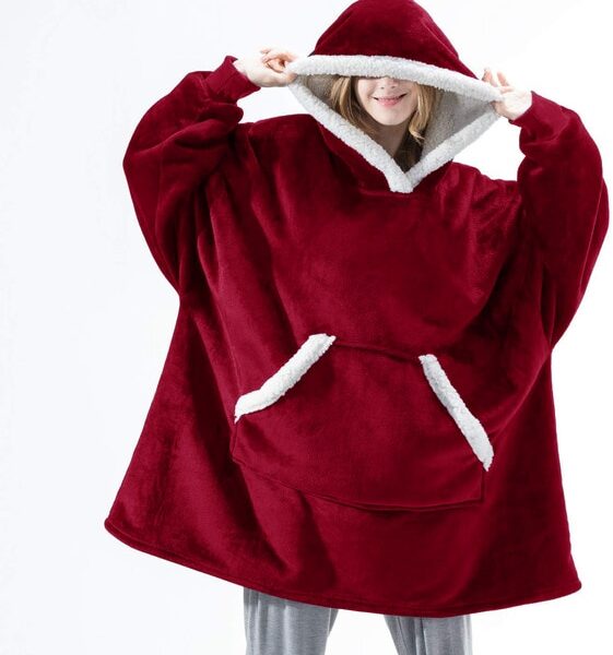 Blanket with Sleeves Women Oversized Hoodie Fleece Warm Hoodies Sweatshirts Giant TV Blanket Women Hoody Robe 4.jpg 640x640 4