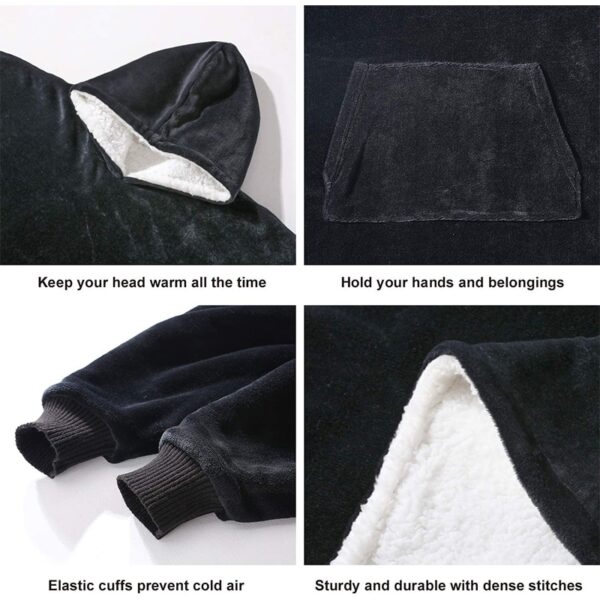 Blanket with Sleeves Women Oversized Hoodie Fleece Warm Hoodies Sweatshirts Giant TV Blanket Women Hoody Robe 5