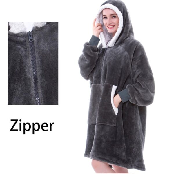 Blanket with Sleeves Women Oversized Hoodie Fleece Warm Hoodies Sweatshirts Giant TV Blanket Women Hoody Robe 7.jpg 640x640 7