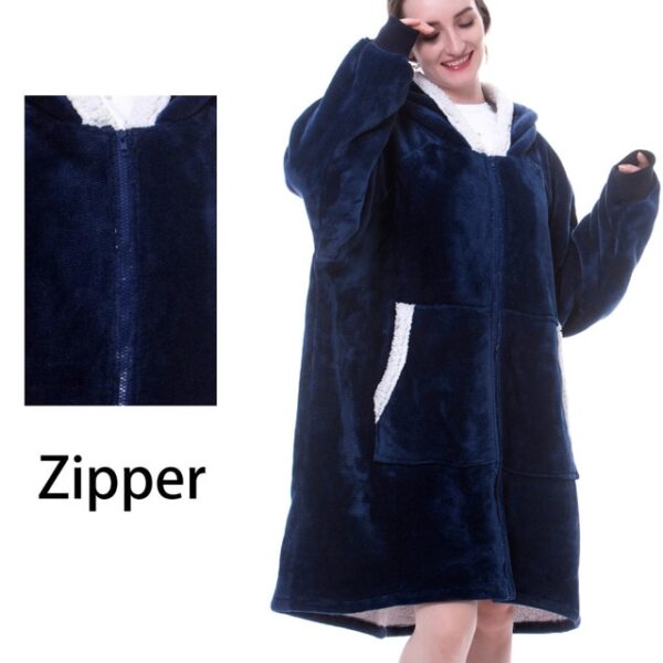 Blanket with Sleeves Women Oversized Hoodie Fleece Warm Hoodies Sweatshirts Giant TV Blanket Women Hoody Robe 8.jpg 640x640 8