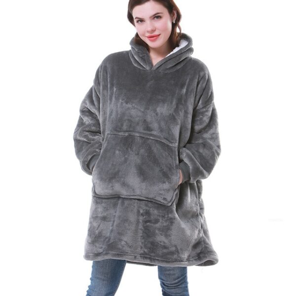 Deken met moue Dames Oversized Hoodie Fleece Warm Hoodies Sweatshirts Reuse TV-deken Women Hoody