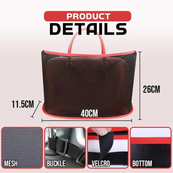 Auto Net Pocket Handtasche Holder fir Handtasche Dokumenter Telefon Wäertvoll Artikelen Handtasche ugewisen am Bild 5