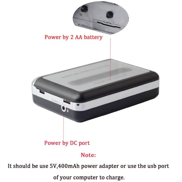 Συσκευή αναπαραγωγής κασέτας USB Κασέτα σε μετατροπέα MP3 Λήψη ήχου Συσκευή εγγραφής κασέτας ήχου 3