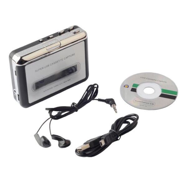 נגן קלטות USB קלטת ל-MP3 ממיר לכידת אודיו נגן מוסיקה מקליט קלטות 5