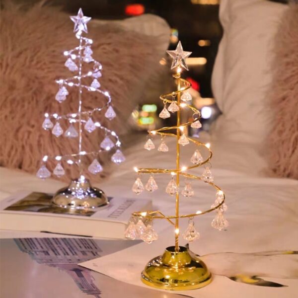 קריסטל עץ חג המולד LED אורות קישוט מקורה פיות אורות חדר שינה מחרוזת אורות לחברה ילדים תינוק 1