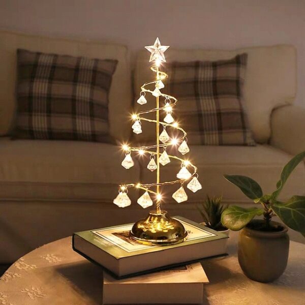 קריסטל עץ חג המולד LED אורות קישוט מקורה פיות אורות חדר שינה מחרוזת אורות לחברה ילדים תינוק 1.jpg 640x640 1