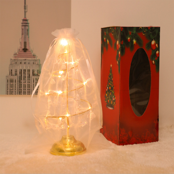 קריסטל עץ חג המולד LED אורות קישוט מקורה פיות אורות חדר שינה מחרוזת אורות לחברה ילדים תינוק