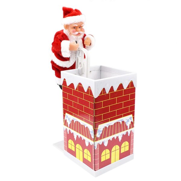 Electric Climbing chimney Santa Claus Christmas Decoration Figurine Ornament Family New Year Party Santa Claus New 3