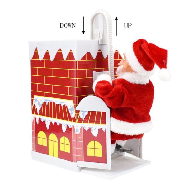 Electric Climbing chimney Santa Claus Christmas Decoration Figurine Ornament Family New Year Party Santa Claus New 4
