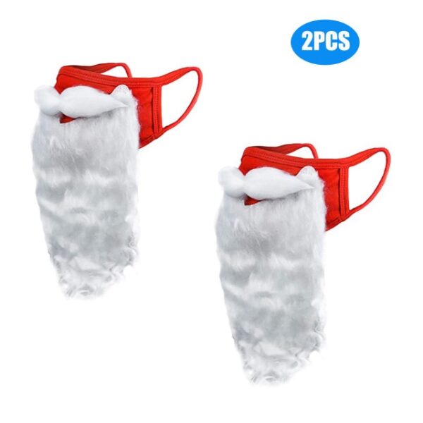 Fast Delivery Within 24 Hours M scara 2PCS Santa Claus Mask And Beard Integrated Protective Dust 1.jpg 640x640 1