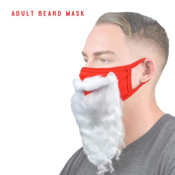 Fast Delivery Within 24 Hours M scara 2PCS Santa Claus Mask And Beard Integrated Protective Dust 11