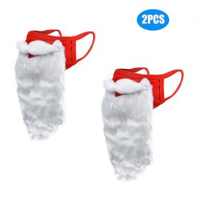 Santa Beard Face Mask 2Pcs - image 1