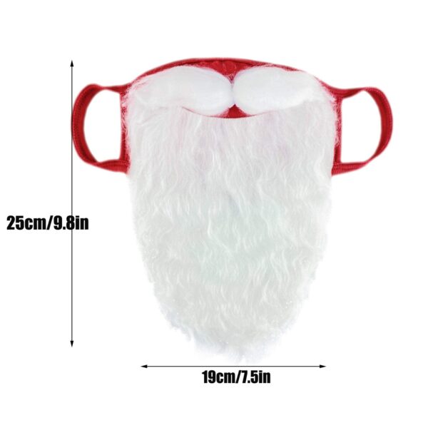 Fast Delivery Within 24 Hours M scara 2PCS Santa Claus Mask And Beard Integrated Protective Dust 9