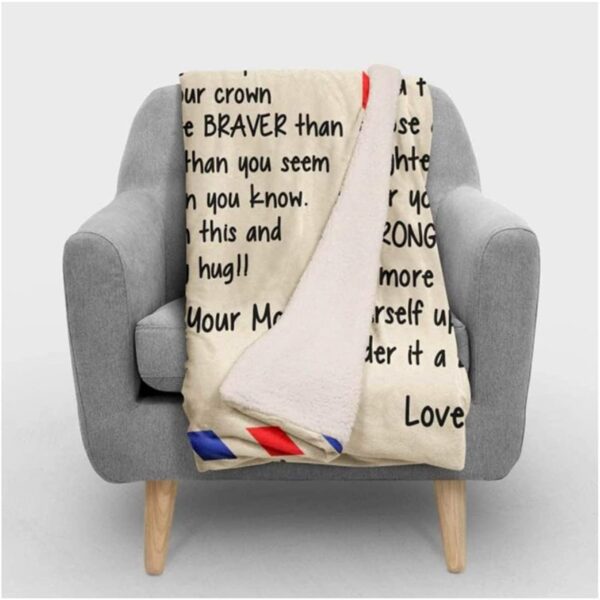 Flannel Throw Blanket to My Daughter or Son Letter Printed Quilts Dad Mom for Daughter s 1