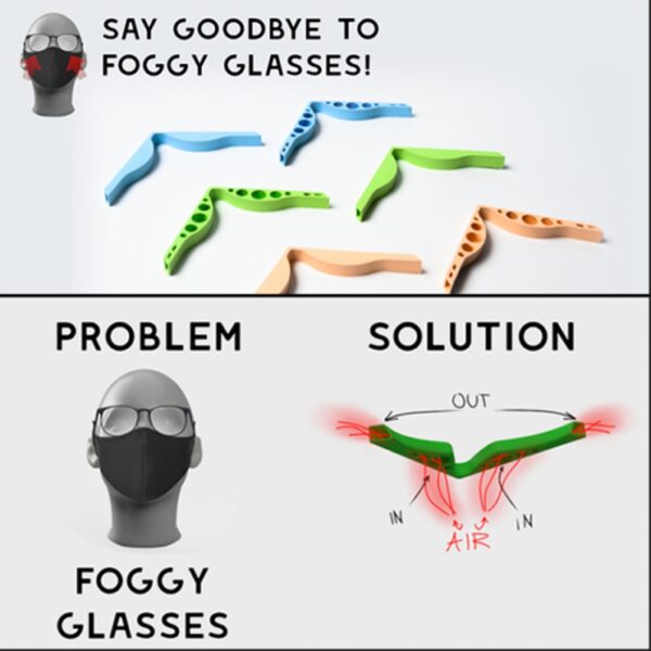 Flexible Durable Anti Fogging Glasses Fashion Soft Silicone Nose Bridge Clip Extensile Mask Clamp Eyewear Holder 2