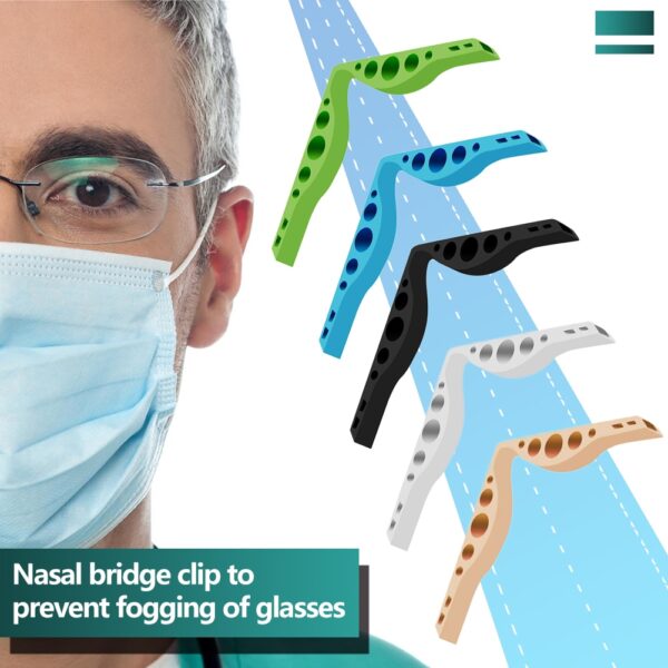 Fleksibilne izdržljive naočale protiv zamagljivanja Modne mekane silikonske kopče za most Extensile maska ​​Stezaljka držač naočala 3