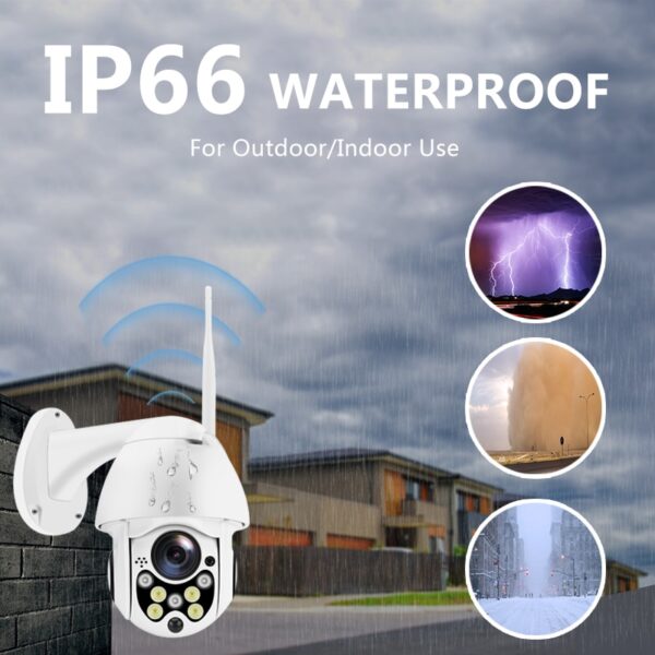 IP Camera 1080P Wireless Wifi Security Camera Outdoor Speed ​​Dome PTZ Pan Tilt 4X Digital Zoom 5