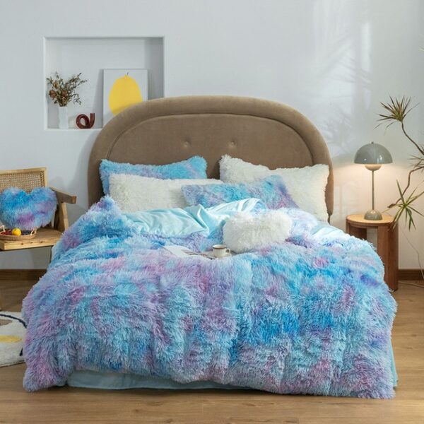 Long hair duvet cover set 150 200cm RU family bedding warm fleece grey blanket cover bedclothes 12.jpg 640x640 12