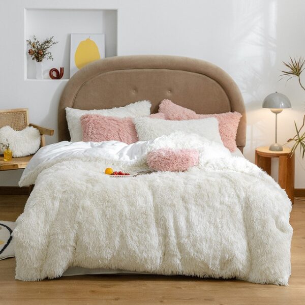 Langt hår dynetrekk sett 150 200cm RU familie sengetøy varm fleece grå teppe sengetøy 14.jpg 640x640 14