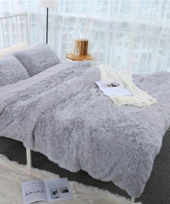 Long hair duvet cover set 150 200cm RU family bedding warm fleece grey blanket cover bedclothes 17.jpg 640x640 17