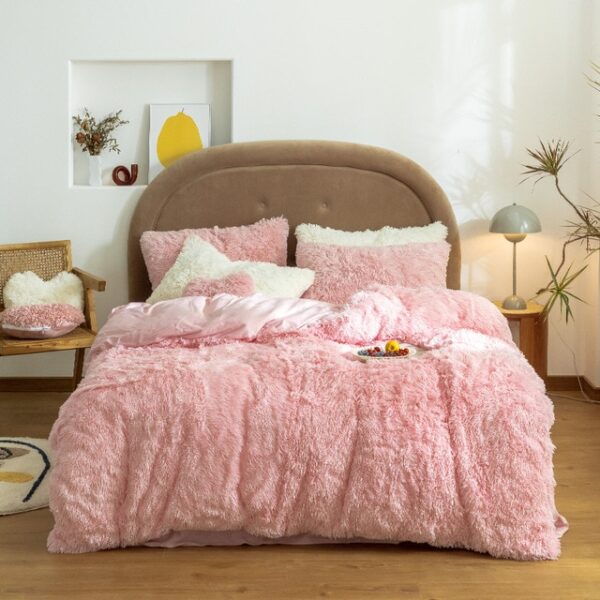 Long hair duvet cover set 150 200cm RU family bedding warm fleece grey blanket cover bedclothes 6.jpg 640x640 6