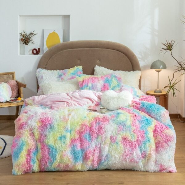 Long hair duvet cover set 150 200cm RU family bedding warm fleece grey blanket cover bedclothes 7.jpg 640x640 7