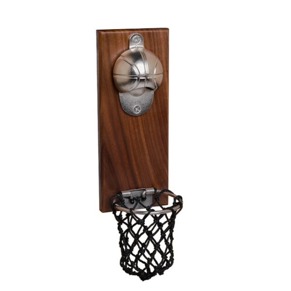 Multifunction Bottle Opener Wall Mount Basketball Opener Embedded Solid Wood Fridge Magnet Kitchen Tools Can