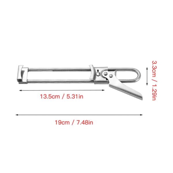 Abrebotellas de cerveza multifuncional abrelatas ajustable abrelatas manual de acero inoxidable abrebotellas pinza suministros de cocina 5