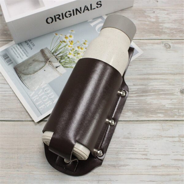 New 1pc Holster Portable Bottle Waist Beer Belt Bag Handy PU Leather Wine Bottles Beverage Can 2