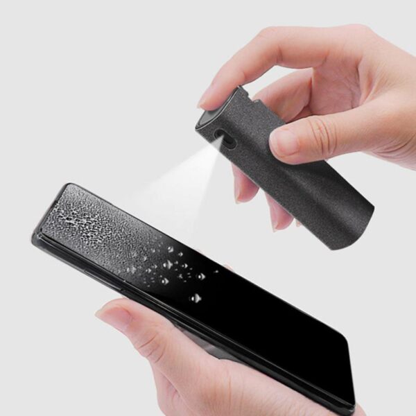 Newest 2 In 1 Phone Screen Cleaner Spray Computer Mobile Phone Screen Removal Tool Microfiber 4
