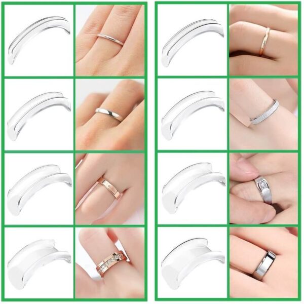 Ring Re Sizer 1 SET Invisible Ring Size Adjuster 8 Gréissten Silicone Invisible Ring Size Adjuster 3