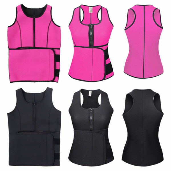 S 4XL Jir-qaabeeya Ragga Dumarka oo lagu daray Cabirka dhexda Tababare Shapear Vest Workout Neoprene Slim Sweat 1