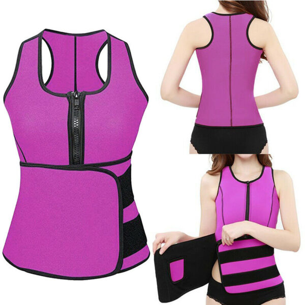 S 4XL Body Shaper Män Kvinnor Plus Size Midja Trainer Shapewear Väst Träning Neopren Slim Sweat 2