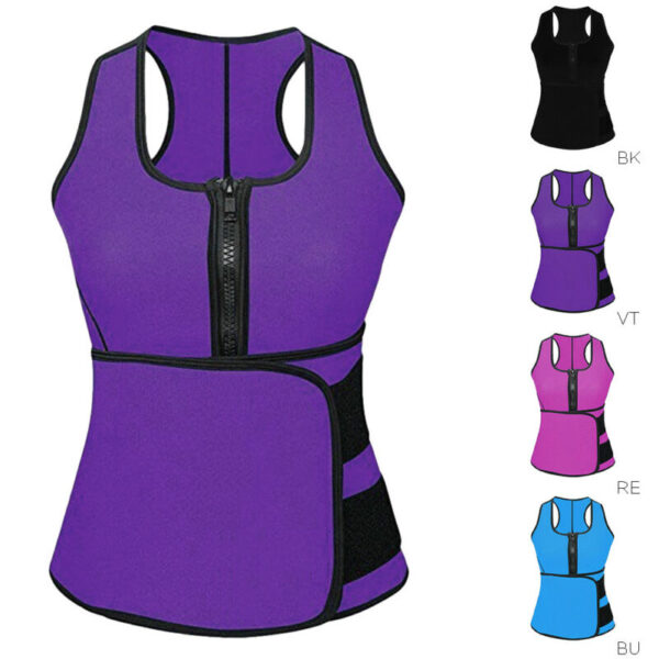 S 4XL Jir-qaabeeya Ragga Dumarka oo lagu daray Cabirka Dhexda Tababare Shapear Vest Workout Neoprene Slim Sweat