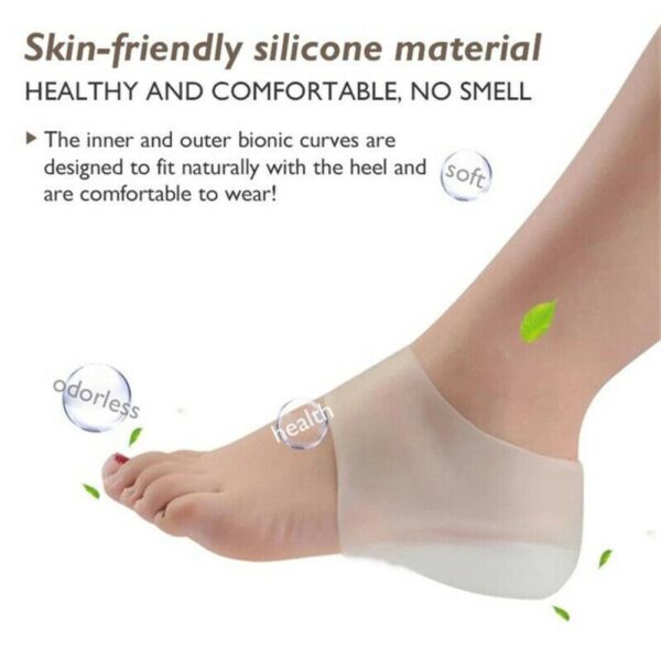 Silicone Invisible Inner Height Insoles Lifting Increase Socks Outdoor Foot Protection Pad Men Women Heel Cushion 3