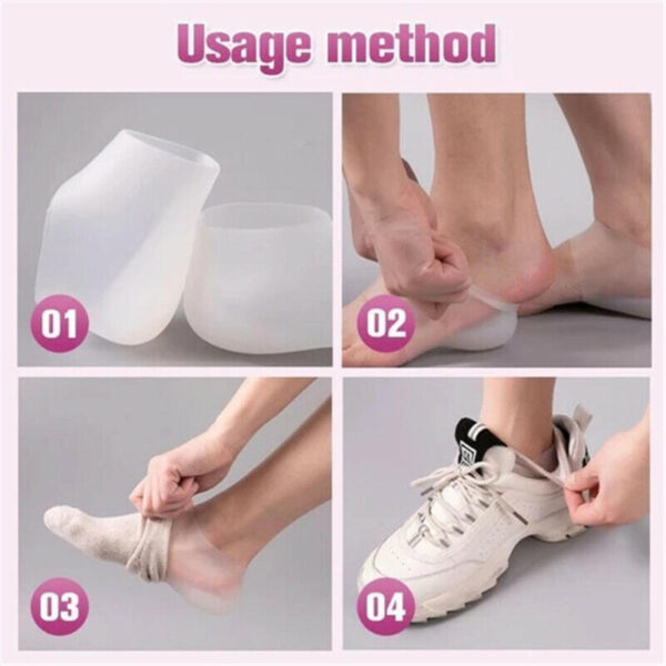 ʻO Silicone Invisible Inner High Insoles Lifting Hoʻonui Socks Outdoor Foot Protection Pad Kāne Wahine Heel Cushion 5