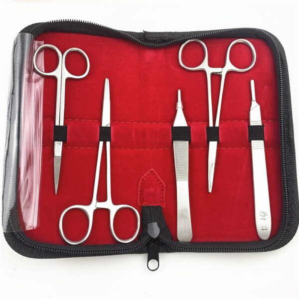 Surgical Suture Training Kit Skin Operate Suture Practice Model Training Pad Needle Scissors Tool Kit Teaching 5