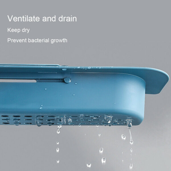 Telescopic Sink Rack Holder Expandable Storage Drain Basket Adjustable Organizer Storage Basket for Home Kitchen Accessorie 4