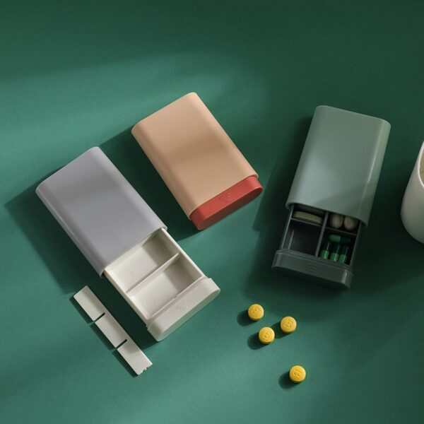 Travel Pill Box Holder isan-kerinandro Box Storage Organizer Container Tablet Tablet Dispenser Independent Lattice Pill 1